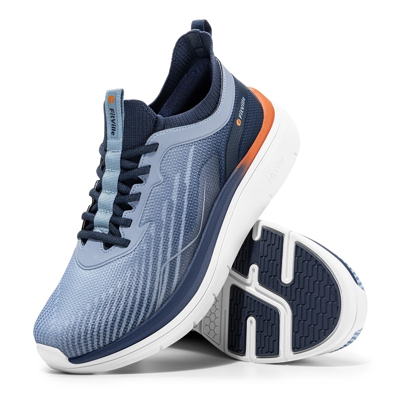Sneaker Box - FitVille Heren Wandelsneakers met Brede Neus,